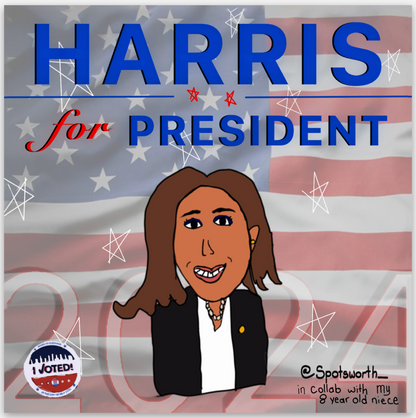 Harris for President Sticker (collab w/ niece) | 5 ct.